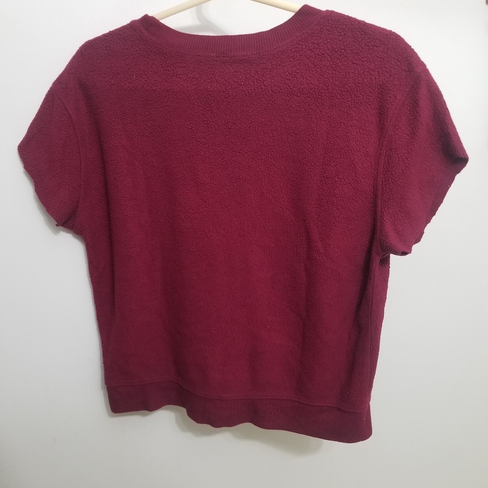 Fuzzy red Struggle Is Real shirt, sleeves shortened - Picture 3 of 4